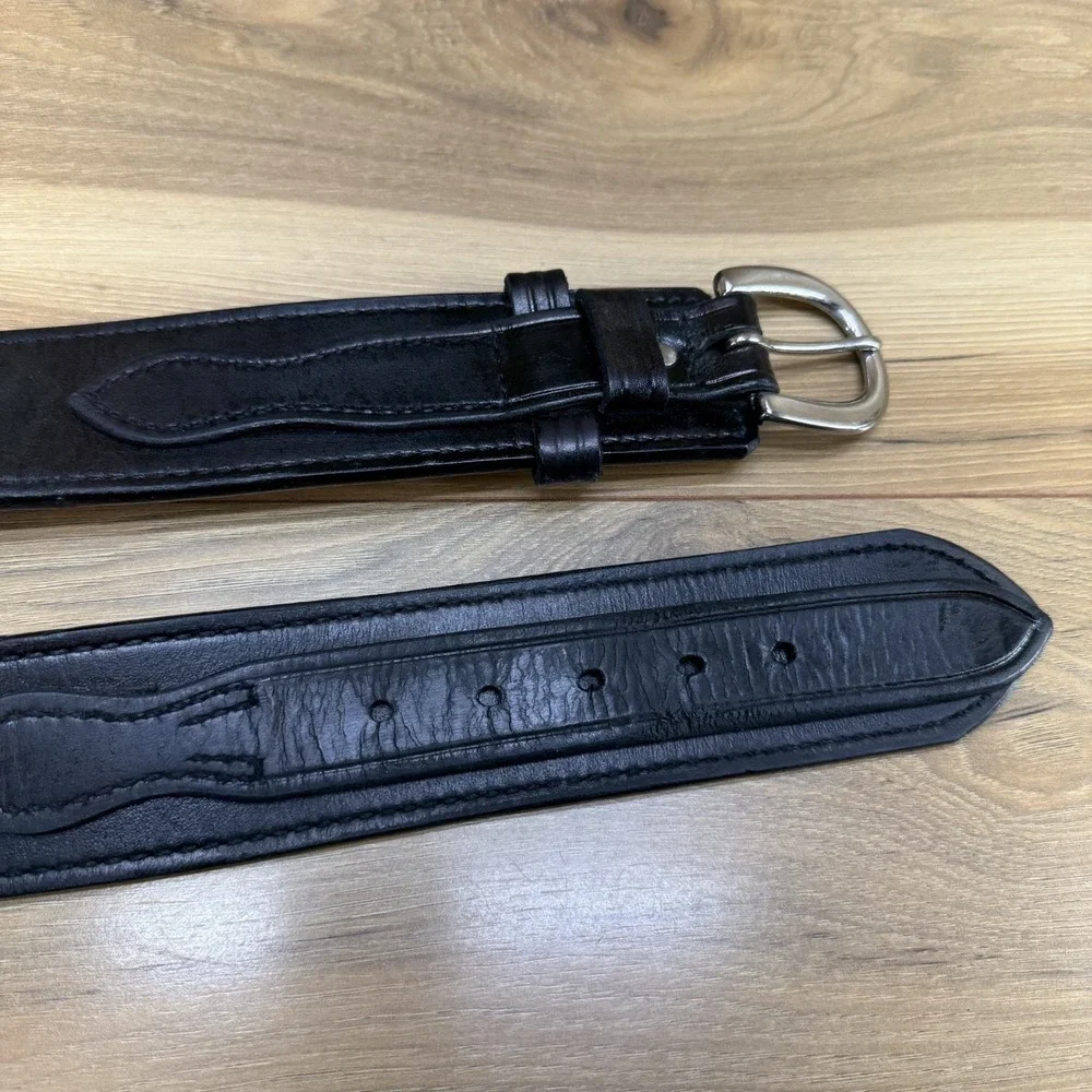 DON‎ HUME Duty Belt 28 30 Black Leather 2.25 in Oklahoma USA Made